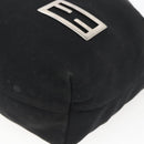 FENDI Tote Bag Black Silver Auth 164135-9