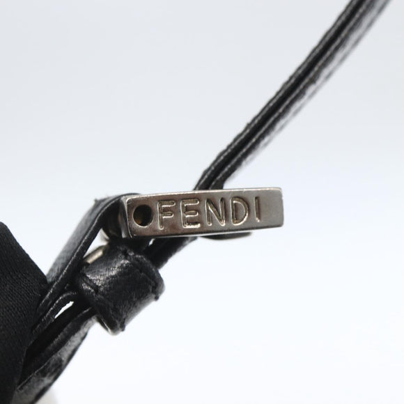 FENDI Tote Bag Black Silver Auth 164135