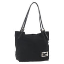 FENDI Tote Bag Black Silver Auth 164135-1