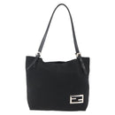 FENDI Tote Bag Black Silver Auth 164135-13