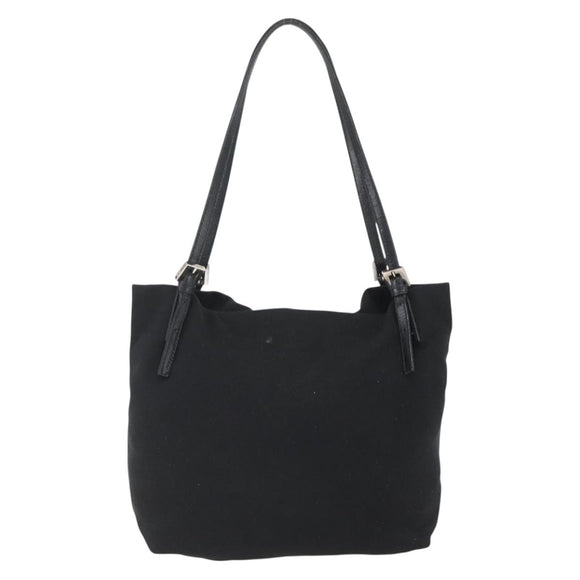 FENDI Tote Bag Black Silver Auth 164135