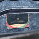 GUCCI GG Supreme Sherry Line Bag PVC Navy Gold Red 14 02 013 Auth 164136-20