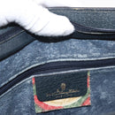 GUCCI GG Supreme Sherry Line Bag PVC Navy Gold Red 14 02 013 Auth 164136-10