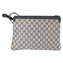 GUCCI GG Supreme Sherry Line Bag PVC Navy Gold Red 14 02 013 Auth 164136-2