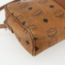 MCM Logogram Vicetos Shoulder Bag PVC Leather Brown Gold Auth 164139-11