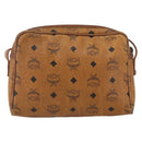 MCM Logogram Vicetos Shoulder Bag PVC Leather Brown Gold Auth 164139-3