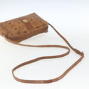 MCM Logogram Vicetos Shoulder Bag PVC Leather Brown Gold Auth 164139-7