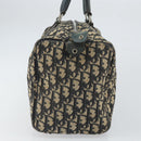 Christian Dior Trotter Canvas Boston Bag Navy Silver Auth 164140-3