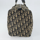 Christian Dior Trotter Canvas Boston Bag Navy Silver Auth 164140-4