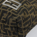 FENDI Zucca Canvas Tote Bag Black Brown Auth 164142-8