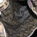 FENDI Zucca Canvas Tote Bag Black Brown Auth 164142-21