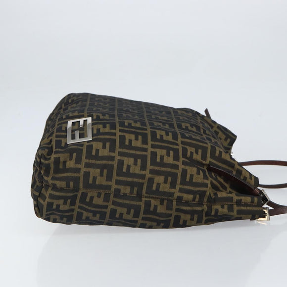 FENDI Zucca Canvas Tragetasche Schwarz Braun Original 164142