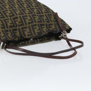 FENDI Zucca Canvas Tote Bag Black Brown Auth 164142-7