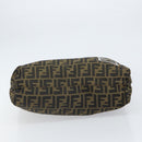 FENDI Zucca Canvas Tote Bag Black Brown Auth 164142-5