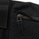 GUCCI GG Canvas Waist bag Black Silver 28566 Auth 164144-18