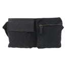 GUCCI GG Canvas Waist bag Black Silver 28566 Auth 164144-13