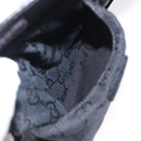 GUCCI GG Canvas Waist bag Black Silver 28566 Auth 164144-22