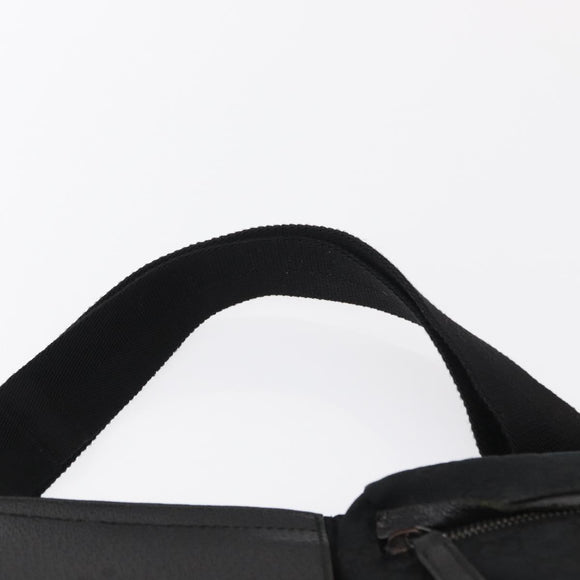 GUCCI GG Canvas Waist bag Black Silver 28566 Auth 164144