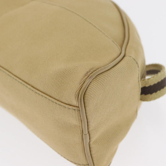 GUCCI Shoulder Bag Canvas Beige Gold 90781 Auth 164146