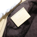 GUCCI Shoulder Bag Canvas Beige Gold 90781 Auth 164146-16