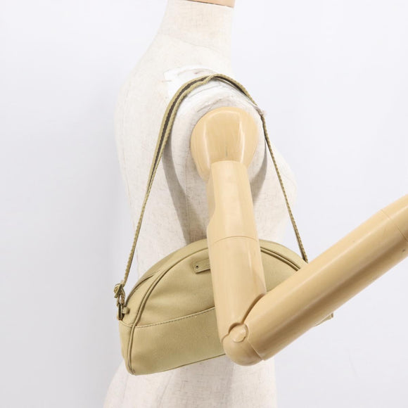 GUCCI Shoulder Bag Canvas Beige Gold 90781 Auth 164146