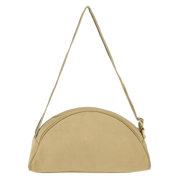 GUCCI Shoulder Bag Canvas Beige Gold 90781 Auth 164146