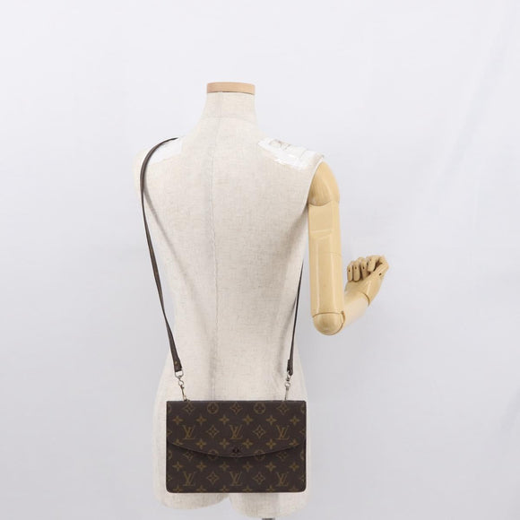 LOUIS VUITTON Monogram Double Rabat Shoulder Bag M51815 LV Auth 164147