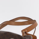 CELINE Macadam Canvas Backpack PVC Leather Brown Gold Auth 164150-11