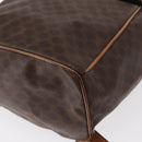 CELINE Macadam Canvas Backpack PVC Leather Brown Gold Auth 164150-14