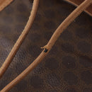 CELINE Macadam Canvas Backpack PVC Leather Brown Gold Auth 164150-19