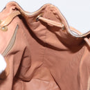 CELINE Macadam Canvas Backpack PVC Leather Brown Gold Auth 164150-22