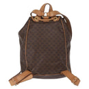 CELINE Macadam Canvas Backpack PVC Leather Brown Gold Auth 164150-3