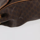 CELINE Macadam Canvas Backpack PVC Leather Brown Gold Auth 164150-6