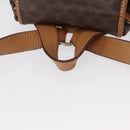 CELINE Macadam Canvas Backpack PVC Leather Brown Gold Auth 164150-8