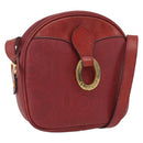 Christian Dior Trotter Canvas Shoulder Bag Red Gold Auth 164154-1
