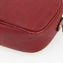 Christian Dior Trotter Canvas Shoulder Bag Red Gold Auth 164154-15
