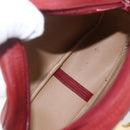 Christian Dior Trotter Canvas Shoulder Bag Red Gold Auth 164154-11