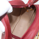 Christian Dior Trotter Canvas Shoulder Bag Red Gold Auth 164154-17