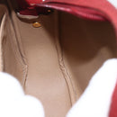 Christian Dior Trotter Canvas Shoulder Bag Red Gold Auth 164154-18