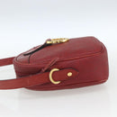 Christian Dior Trotter Canvas Shoulder Bag Red Gold Auth 164154-3
