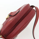 Christian Dior Trotter Canvas Shoulder Bag Red Gold Auth 164154-6