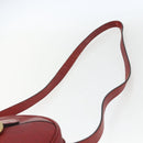 Christian Dior Trotter Canvas Shoulder Bag Red Gold Auth 164154-8