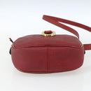 Christian Dior Trotter Canvas Shoulder Bag Red Gold Auth 164154-5