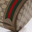 GUCCI GG Supreme Web Sherry Line Bag PVC Beige Gold 41 02 085 Auth 164159-9