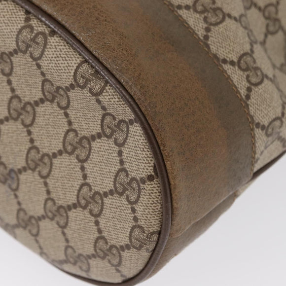 GUCCI GG Supreme Web Sherry Line Bag PVC Beige Gold 41 02 085 Auth 164159