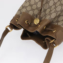 GUCCI GG Supreme Web Sherry Line Bag PVC Beige Gold 41 02 085 Auth 164159-6