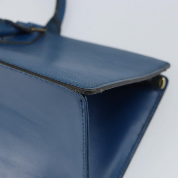 LOUIS VUITTON Epi Sac Triangle Hand Bag Blue M52095 LV Auth 164160
