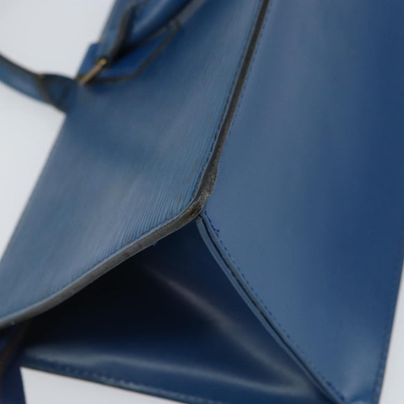 LOUIS VUITTON Epi Sac Triangle Hand Bag Blue M52095 LV Auth 164160