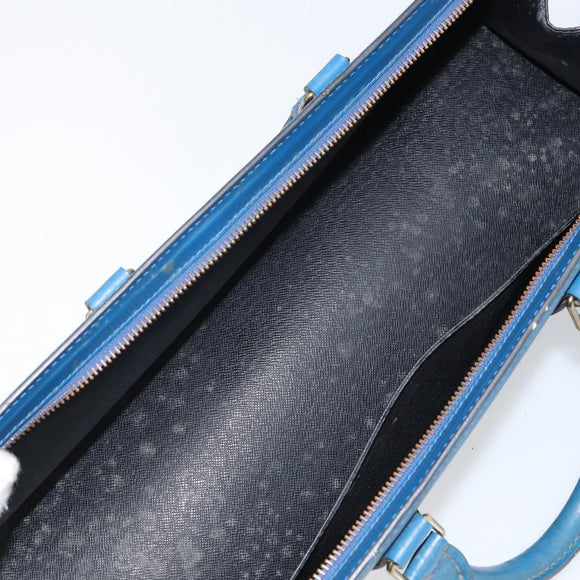 LOUIS VUITTON Epi Sac Triangle Hand Bag Blue M52095 LV Auth 164160