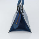 LOUIS VUITTON Epi Sac Triangle Hand Bag Blue M52095 LV Auth 164160-4
